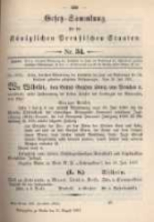 Gesetz-Sammlung für die Königlichen Preussischen Staaten. 1897.08.21 No34