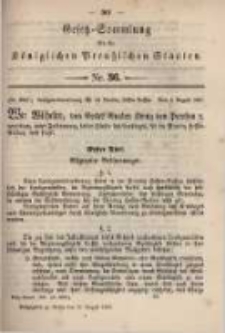 Gesetz-Sammlung für die Königlichen Preussischen Staaten. 1897.08.26 No36