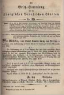 Gesetz-Sammlung f&uuml;r die K&ouml;niglichen Preussischen Staaten. 1897.09.06 No39
