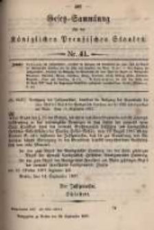 Gesetz-Sammlung für die Königlichen Preussischen Staaten. 1897.09.28 No41