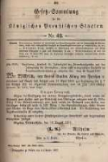 Gesetz-Sammlung f&uuml;r die K&ouml;niglichen Preussischen Staaten. 1897.10.04 No42