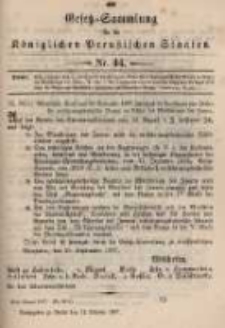 Gesetz-Sammlung f&uuml;r die K&ouml;niglichen Preussischen Staaten. 1897.10.11 No44