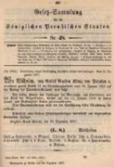 Gesetz-Sammlung f&uuml;r die K&ouml;niglichen Preussischen Staaten. 1897.12.24 No48