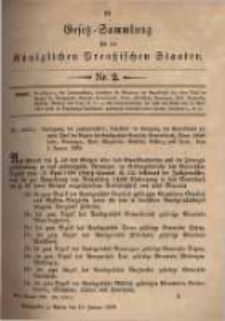Gesetz-Sammlung f&uuml;r die K&ouml;niglichen Preussischen Staaten. 1899.01.19 No2