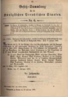 Gesetz-Sammlung für die Königlichen Preussischen Staaten. 1899.02.27 No6