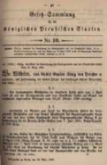 Gesetz-Sammlung für die Königlichen Preussischen Staaten. 1899.03.29 No10