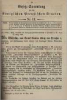 Gesetz-Sammlung für die Königlichen Preussischen Staaten. 1899.03.30 No11