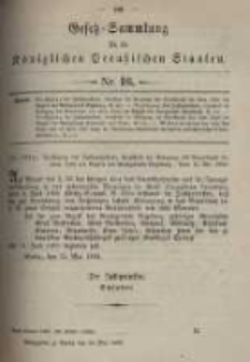 Gesetz-Sammlung für die Königlichen Preussischen Staaten. 1899.05.30 No16