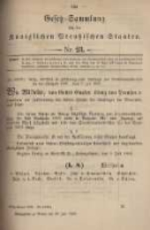 Gesetz-Sammlung für die Königlichen Preussischen Staaten. 1899.07.28 No23