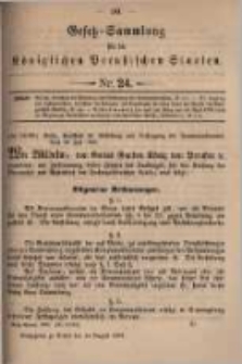 Gesetz-Sammlung für die Königlichen Preussischen Staaten. 1899.08.14 No24