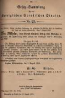 Gesetz-Sammlung für die Königlichen Preussischen Staaten. 1899.08.17 No25