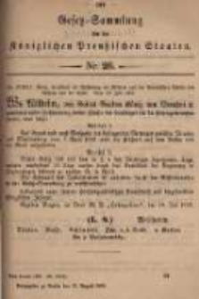 Gesetz-Sammlung für die Königlichen Preussischen Staaten. 1899.08.23 No26