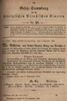 Gesetz-Sammlung für die Königlichen Preussischen Staaten. 1899.09.12 No28