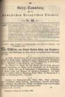 Gesetz-Sammlung f&uuml;r die K&ouml;niglichen Preussischen Staaten. 1899.10.13 No33