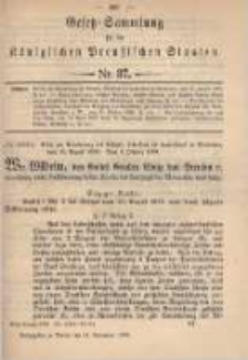 Gesetz-Sammlung f&uuml;r die K&ouml;niglichen Preussischen Staaten. 1899.11.14 No37