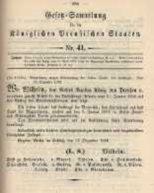 Gesetz-Sammlung für die Königlichen Preussischen Staaten. 1899.12.15 No41