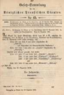 Gesetz-Sammlung f&uuml;r die K&ouml;niglichen Preussischen Staaten. 1899.12.29 No45