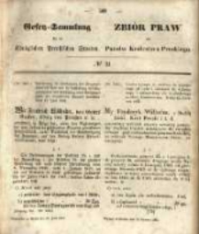 Gesetz-Sammlung f&uuml;r die K&ouml;niglichen Preussischen Staaten. 1851.06.15 No21