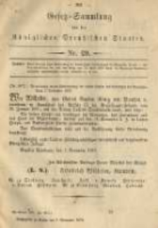Gesetz-Sammlung für die Königlichen Preussischen Staaten. 1878.11.06 No29