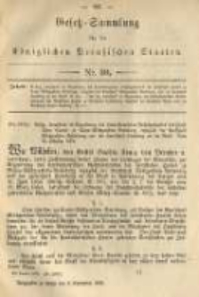 Gesetz-Sammlung f&uuml;r die K&ouml;niglichen Preussischen Staaten. 1878.11.09 No30