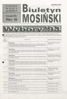 Biuletyn Mosiński 1993.09.15 Nr9