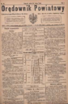 Orędownik Powiatowy: urzędowy organ dla powiatu grodziskiego oraz miast Grodziska, Opalenicy i Buku 1920.02.14 R.1 Nr13