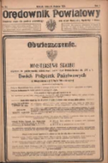 Orędownik Powiatowy: urzędowy organ dla powiatu grodziskiego oraz miast Grodziska, Opalenicy i Buku 1920.04.28 R.1 Nr34