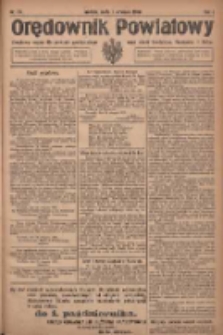 Orędownik Powiatowy: urzędowy organ dla powiatu grodziskiego oraz miast Grodziska, Opalenicy i Buku 1920.09.01 R.1 Nr70
