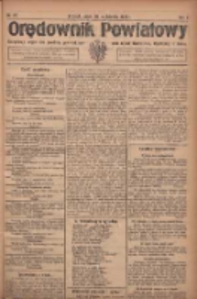 Orędownik Powiatowy: urzędowy organ dla powiatu grodziskiego oraz miast Grodziska, Opalenicy i Buku 1920.10.30 R.1 Nr87
