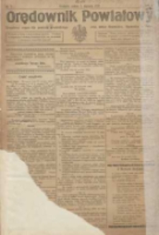 Orędownik Powiatowy: urzędowy organ dla powiatu grodziskiego oraz miast Grodziska, Opalenicy i Buku 1921.01.01 R.2 Nr1