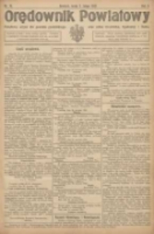Orędownik Powiatowy: urzędowy organ dla powiatu grodziskiego oraz miast Grodziska, Opalenicy i Buku 1921.02.02 R.2 Nr10