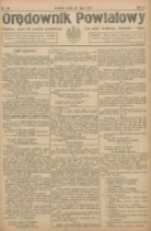 Orędownik Powiatowy: urzędowy organ dla powiatu grodziskiego oraz miast Grodziska, Opalenicy i Buku 1921.07.20 R.2 Nr58