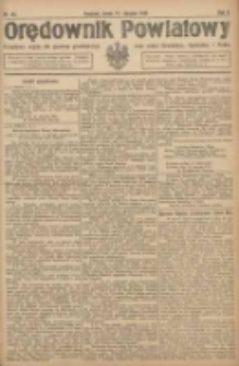 Orędownik Powiatowy: urzędowy organ dla powiatu grodziskiego oraz miast Grodziska, Opalenicy i Buku 1921.08.17 R.2 Nr66