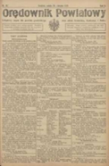 Orędownik Powiatowy: urzędowy organ dla powiatu grodziskiego oraz miast Grodziska, Opalenicy i Buku 1921.08.20 R.2 Nr67