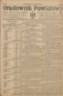 Orędownik Powiatowy: urzędowy organ dla powiatu grodziskiego oraz miast Grodziska, Opalenicy i Buku 1921.08.27 R.2 Nr69
