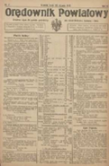 Orędownik Powiatowy: urzędowy organ dla powiatu grodziskiego oraz miast Grodziska, Opalenicy i Buku 1922.01.25 R.3 Nr7