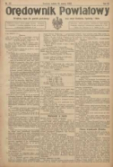 Orędownik Powiatowy: urzędowy organ dla powiatu grodziskiego oraz miast Grodziska, Opalenicy i Buku 1922.03.18 R.3 Nr22