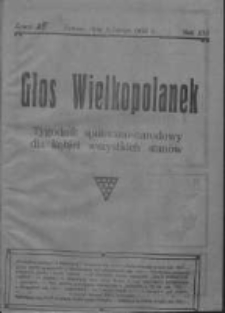 Głos Wielkopolanek: tygodnik społeczno-narodowy dla kobiet wszystkich stan&oacute;w 1923.02.04 R.16 Z.5
