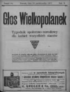 Głos Wielkopolanek: tygodnik społeczno-narodowy dla kobiet wszystkich stanów 1917.10.13 R.10 Z.41/Nr41