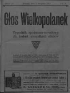Głos Wielkopolanek: tygodnik społeczno-narodowy dla kobiet wszystkich stan&oacute;w 1917.11.03 R.10 Z.44 /Nr44