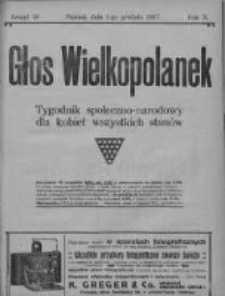 Głos Wielkopolanek: tygodnik społeczno-narodowy dla kobiet wszystkich stanów 1917.12.01 R.10 Z.48/Nr48