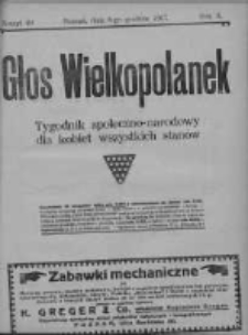 Głos Wielkopolanek: tygodnik społeczno-narodowy dla kobiet wszystkich stan&oacute;w 1917.12.08 R.10 Z.49/Nr49