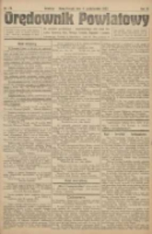 Orędownik Powiatowy: organ urzędowy dla powiatu grodziskiego i nowotomyskiego oraz miast Grodziska, Opalenicy, Buku, Nowego Tomyśla, Zbąszynia i Lwówka 1922.10.04 R.3 Nr79