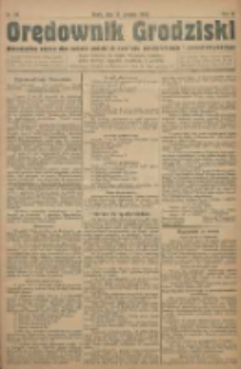 Orędownik Grodziski: niezależne pismo dla rodzin polskich powiatu grodziskiego i nowotomyskiego; organ centralny dla miast: Grodziska, Opalenicy, Buku, Nowego Tomyśla, Zbąszynia i Lwówka 1922.12.13 R.4 Nr99
