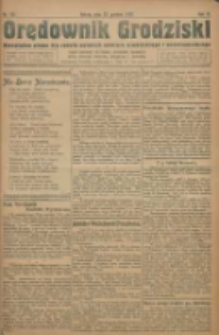 Orędownik Grodziski: niezależne pismo dla rodzin polskich powiatu grodziskiego i nowotomyskiego; organ centralny dla miast: Grodziska, Opalenicy, Buku, Nowego Tomyśla, Zbąszynia i Lwówka 1922.12.23 R.4 Nr102