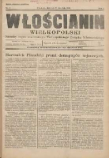 Włościanin Wielkopolski: naczelny organ Zawodowego Wielkopolskiego Związku Włościańskiego 1929.04.21 R.1 Nr4