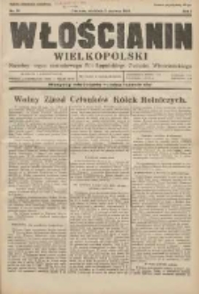 Włościanin Wielkopolski: naczelny organ Zawodowego Wielkopolskiego Związku Włościańskiego 1929.06.02 R.1 Nr10