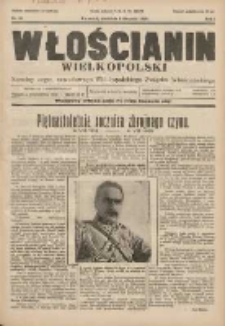 Włościanin Wielkopolski: naczelny organ Zawodowego Wielkopolskiego Związku Włościańskiego 1929.08.04 R.1 Nr19