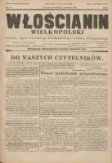 Włościanin Wielkopolski: naczelny organ Zawodowego Wielkopolskiego Związku Włościańskiego 1929.09.08 R.1 Nr24