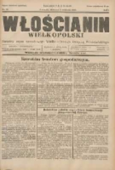 Włościanin Wielkopolski: naczelny organ Zawodowego Wielkopolskiego Związku Włościańskiego 1929.09.15 R.1 Nr25